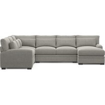 winston gray sectional   