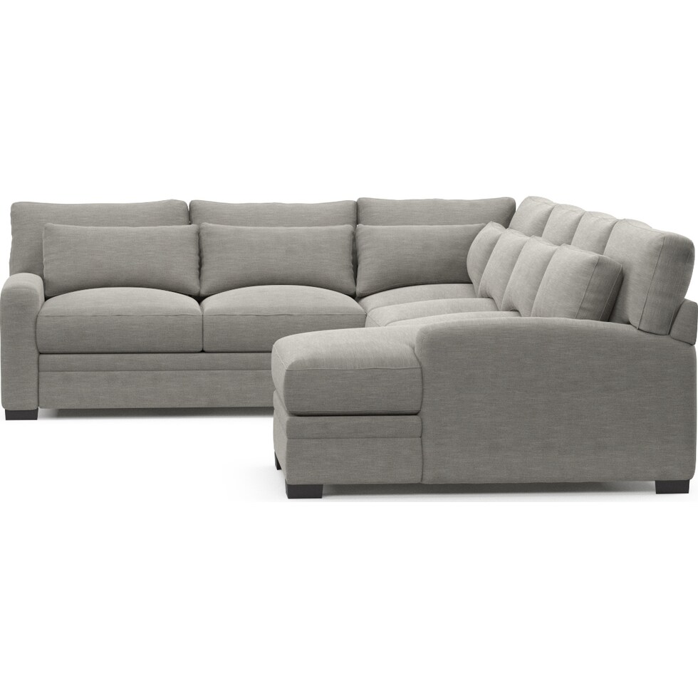 winston gray sectional   