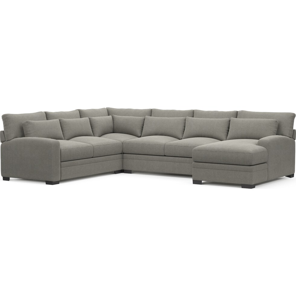 winston gray sectional   