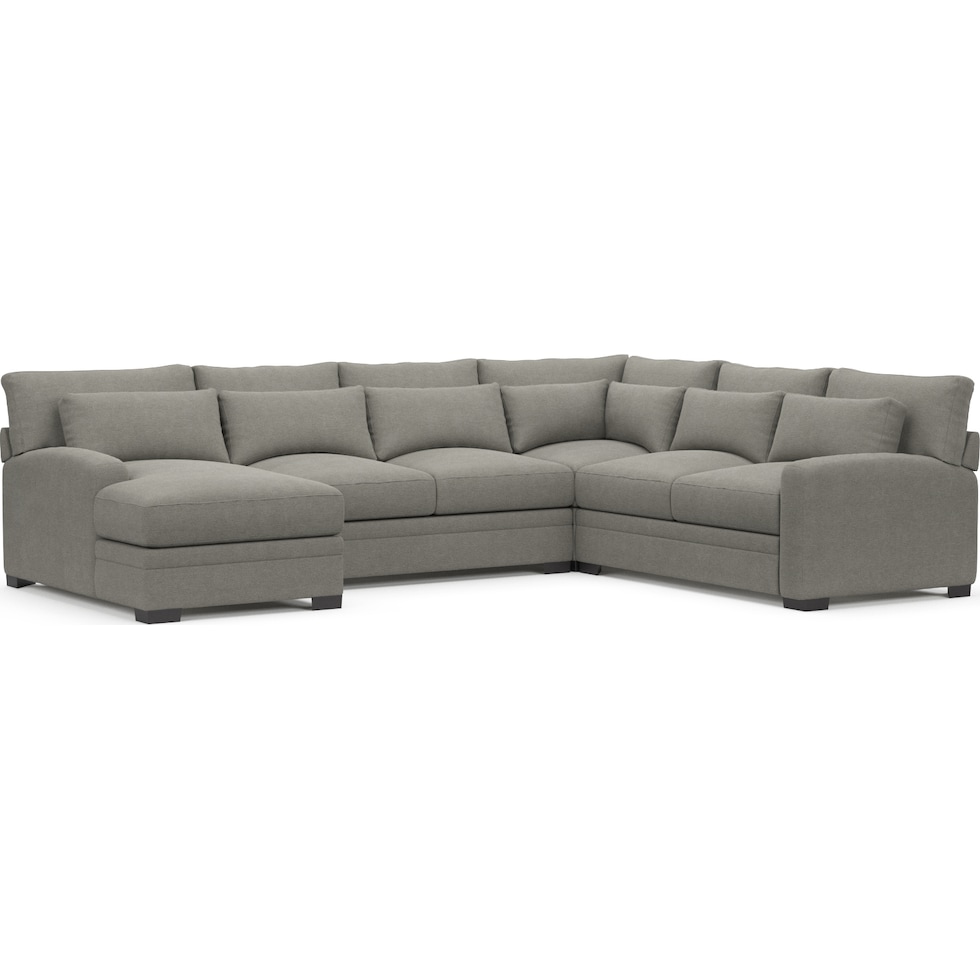 winston gray sectional   