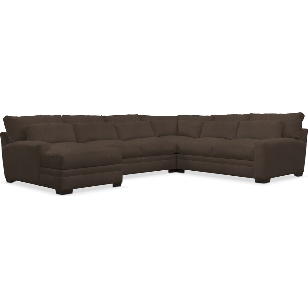 winston gray sectional   