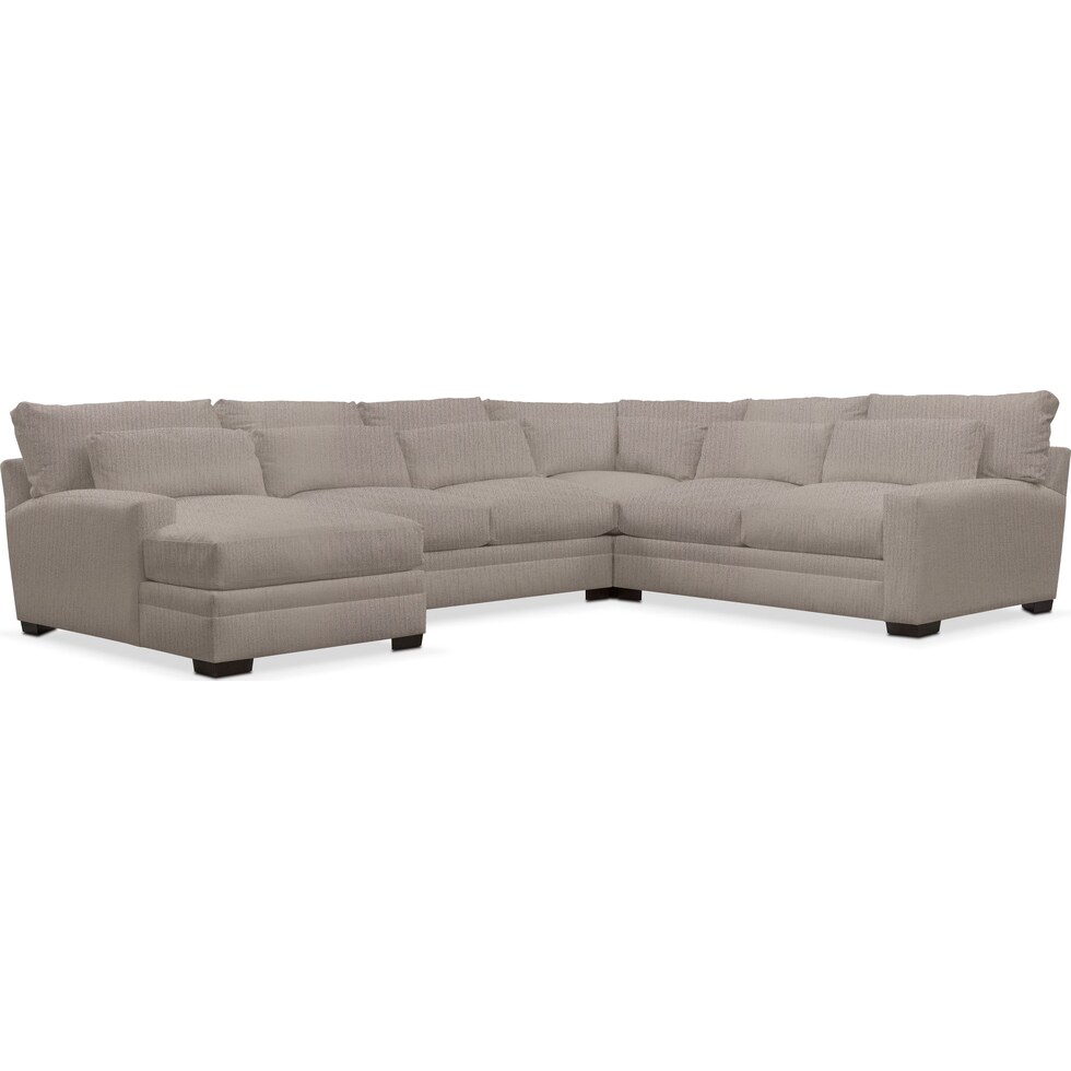 winston gray sectional   