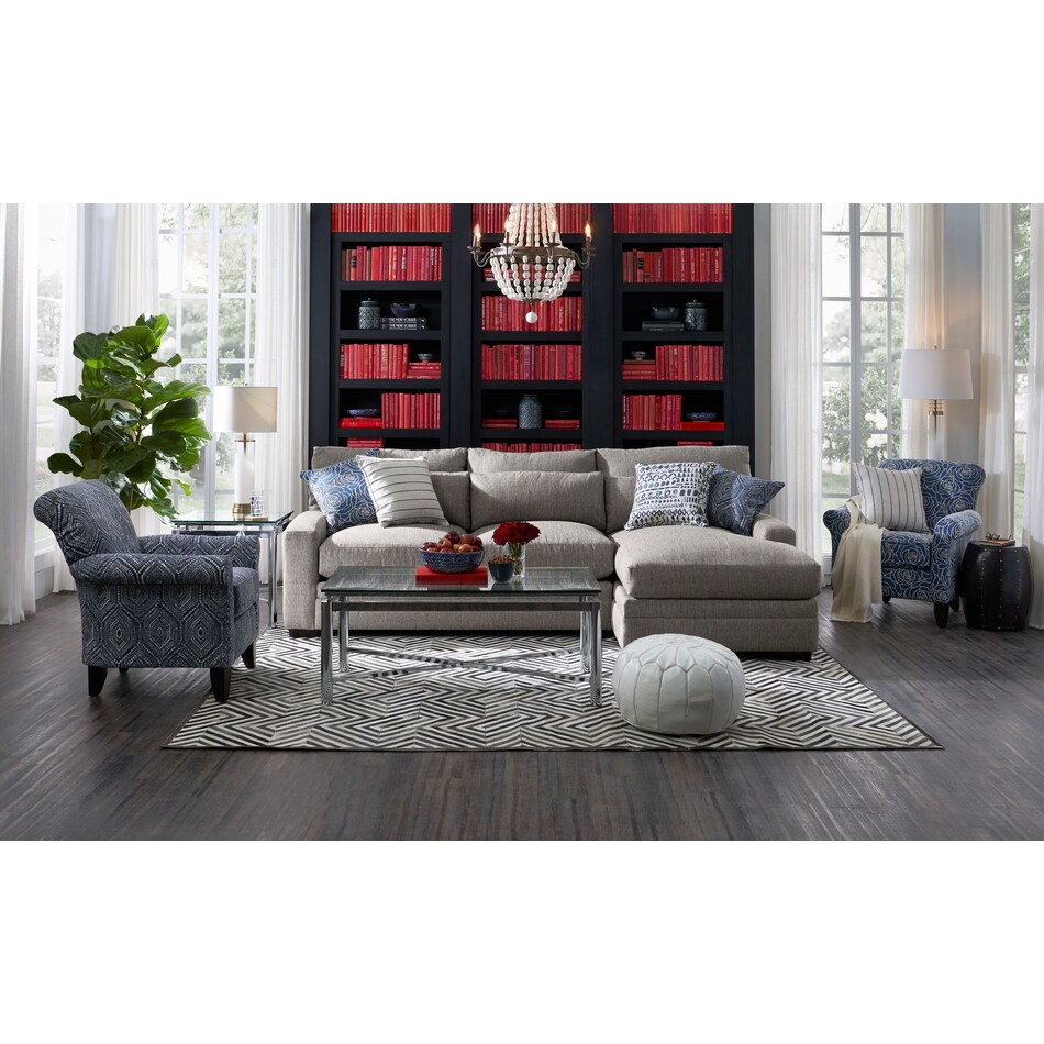 Winston 2Piece Sectional with Chaise Value City Furniture