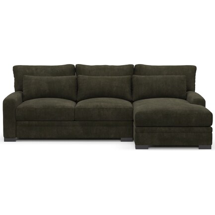 Winston Foam Comfort 2-Piece Sectional with Right-Facing Chaise - Bella Loden