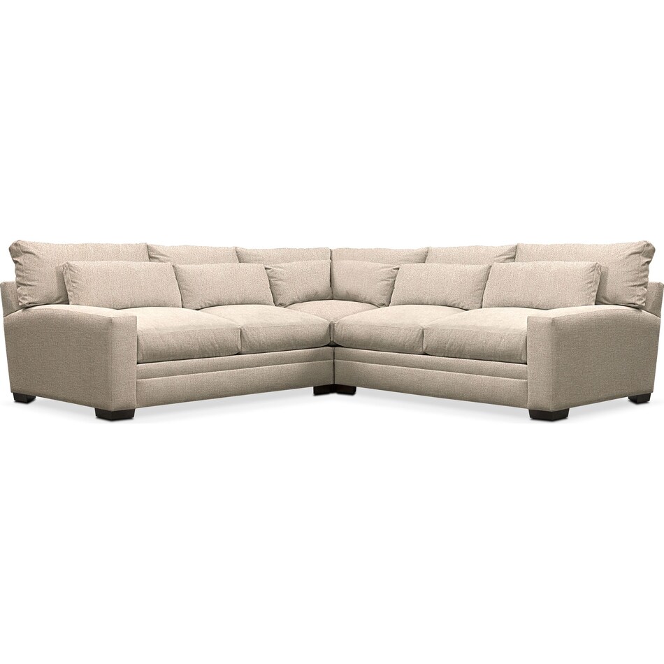winston light brown  pc sectional   