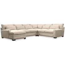 winston light brown  pc sectional   