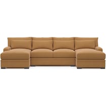 winston light brown sectional   