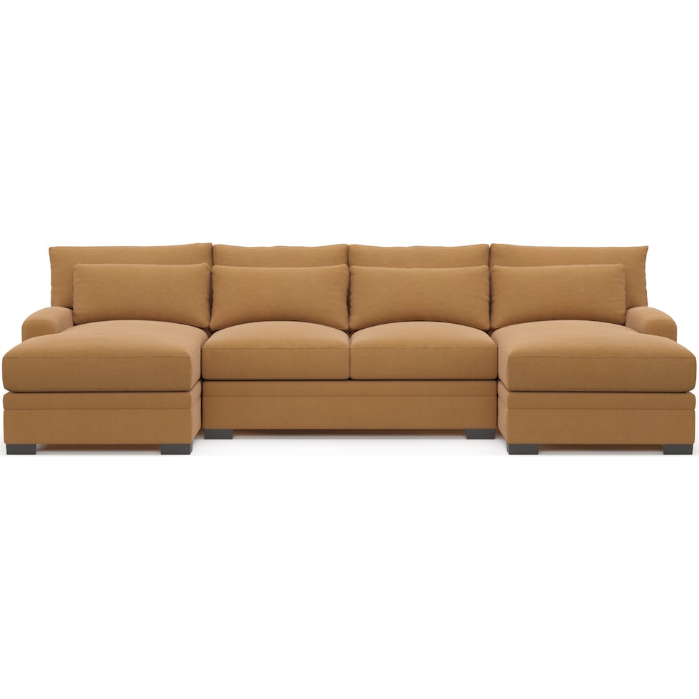 winston light brown sectional   