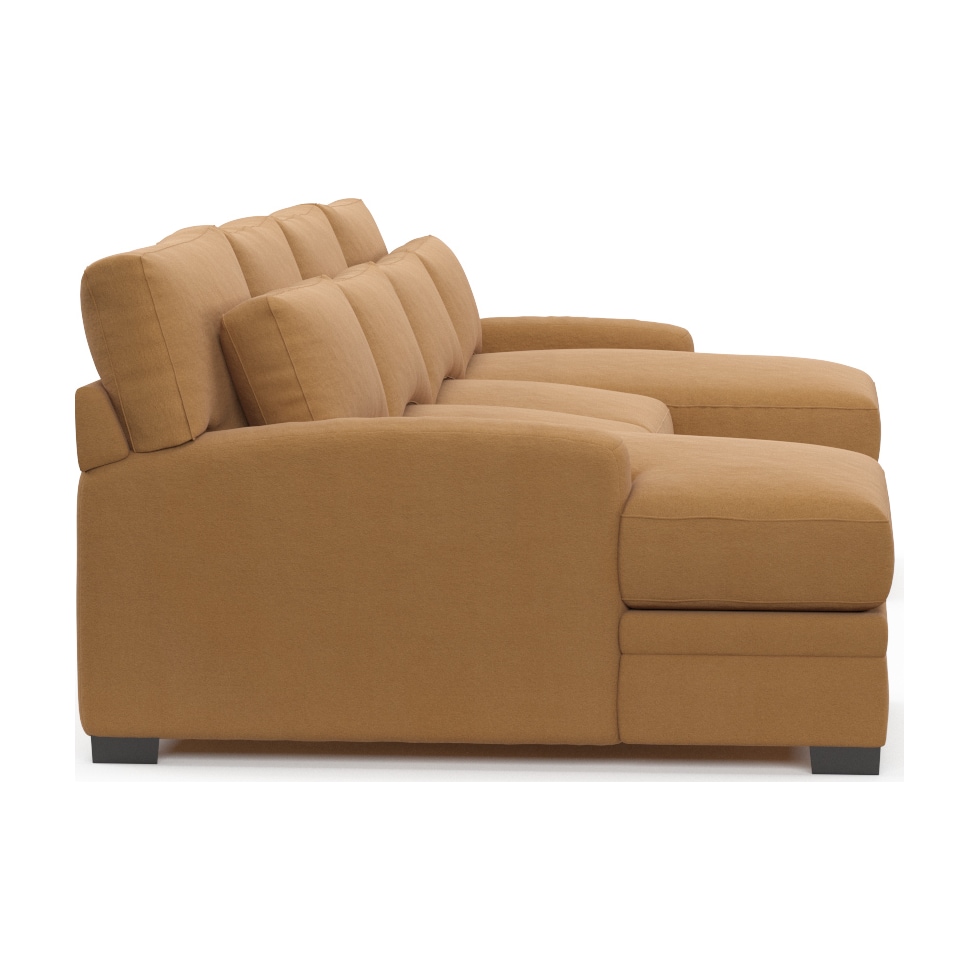 winston light brown sectional   