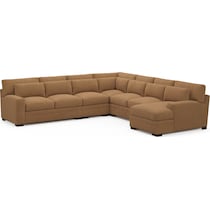 winston light brown sectional   