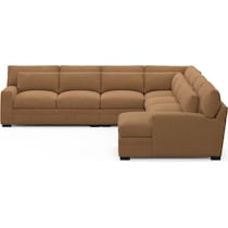winston light brown sectional   