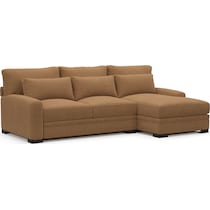 winston light brown sectional   
