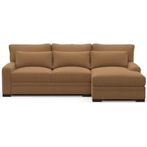 winston light brown sectional   