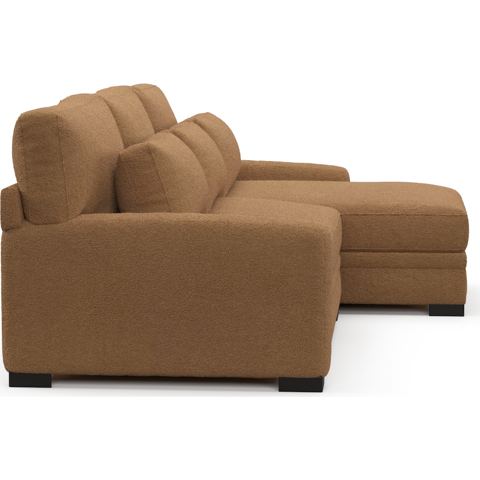 winston light brown sectional   