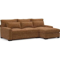 winston light brown sectional   