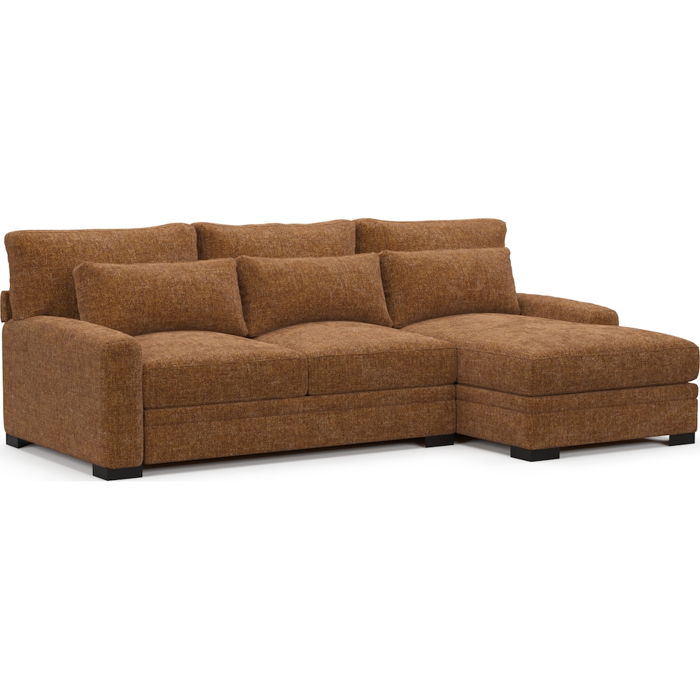 winston light brown sectional   