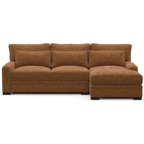 winston light brown sectional   