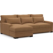 winston light brown sectional   