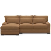 winston light brown sectional   