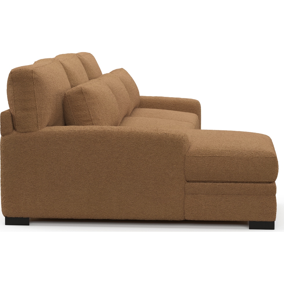 winston light brown sectional   