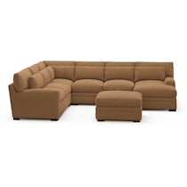 winston light brown sectional   
