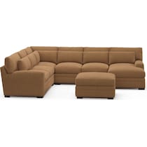 winston light brown sectional   