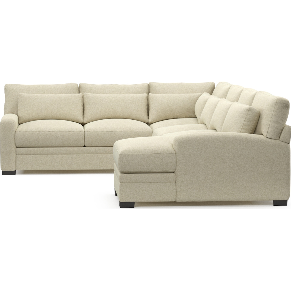 winston light brown sectional   