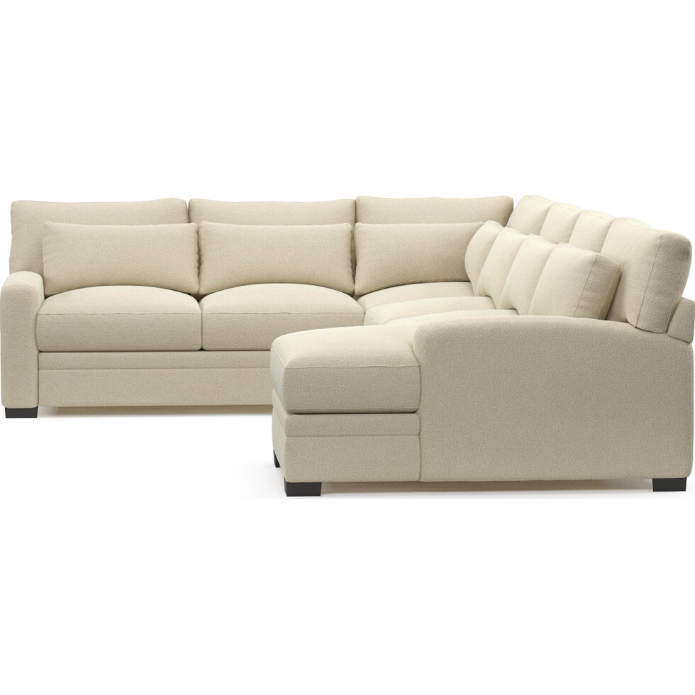 winston light brown sectional   