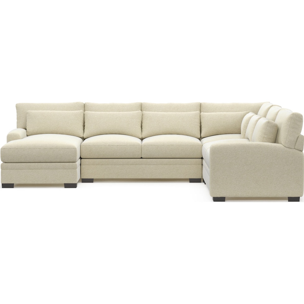 winston light brown sectional   