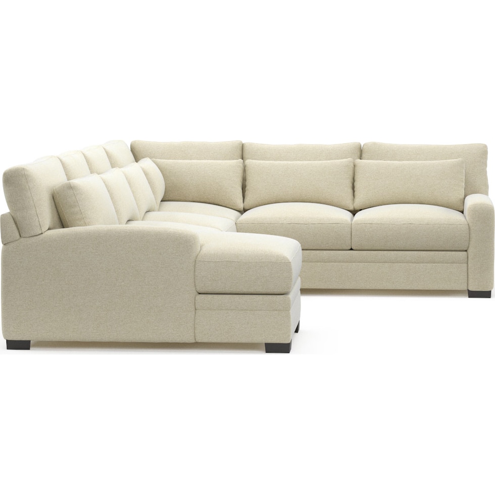 winston light brown sectional   