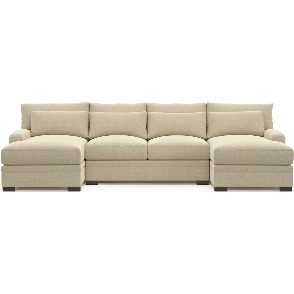 winston light brown sectional   