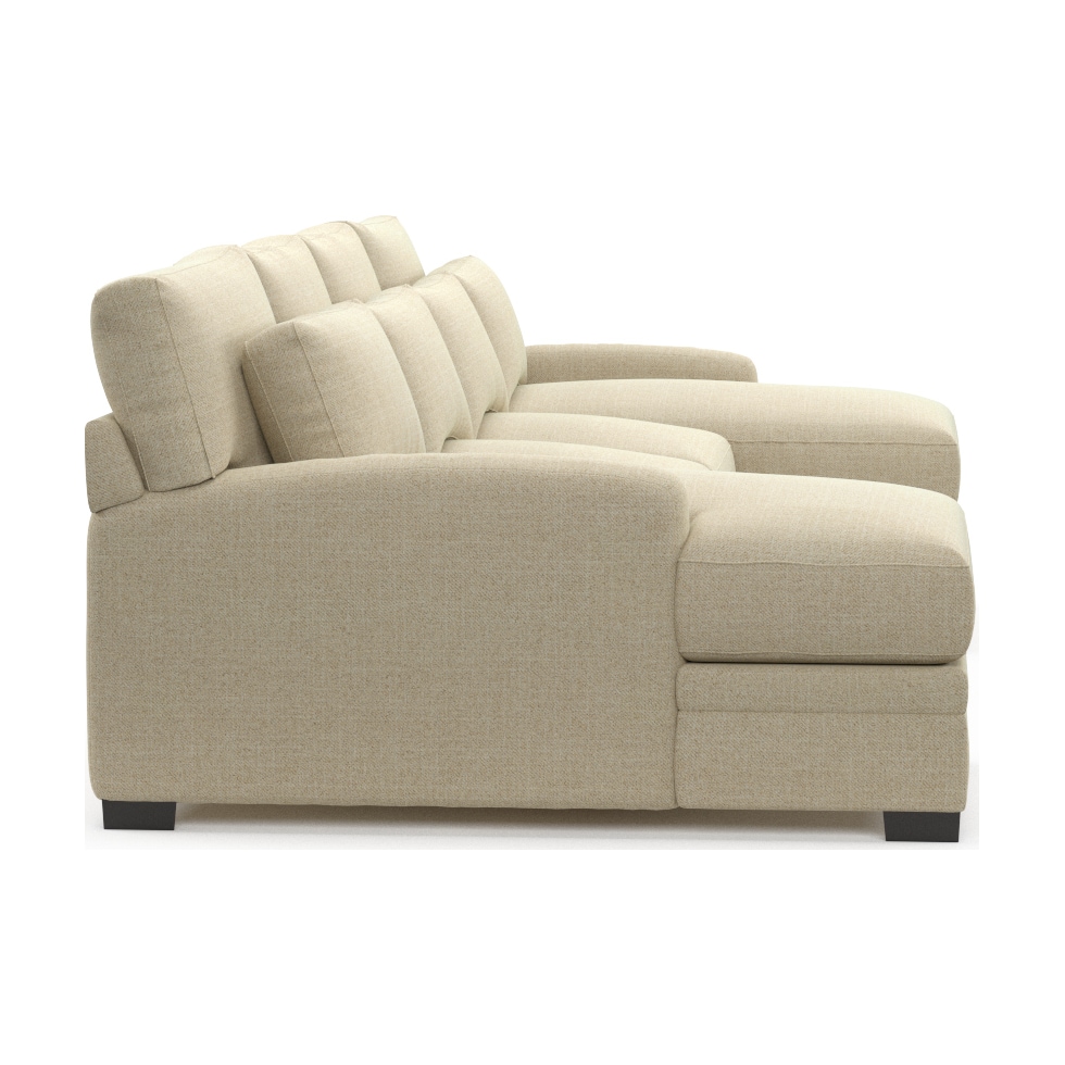 winston light brown sectional   