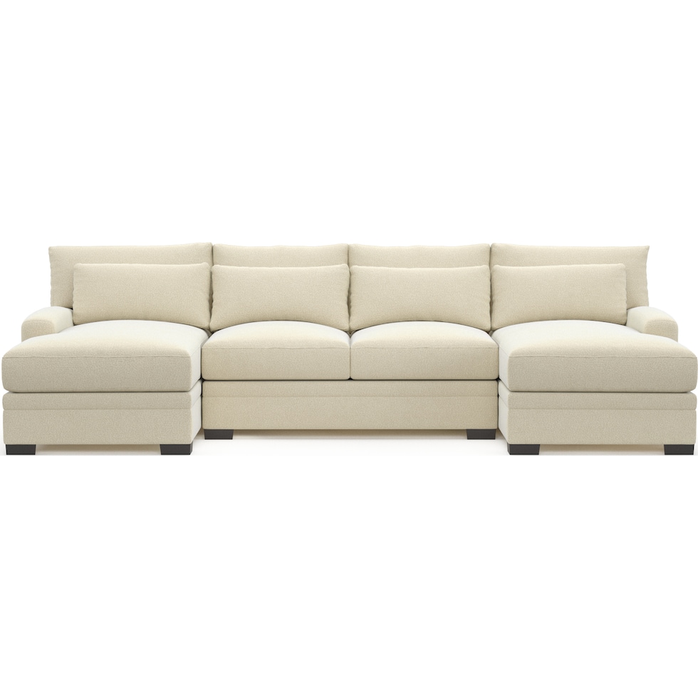 winston light brown sectional   