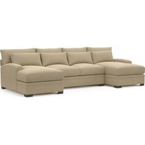 winston light brown sectional   