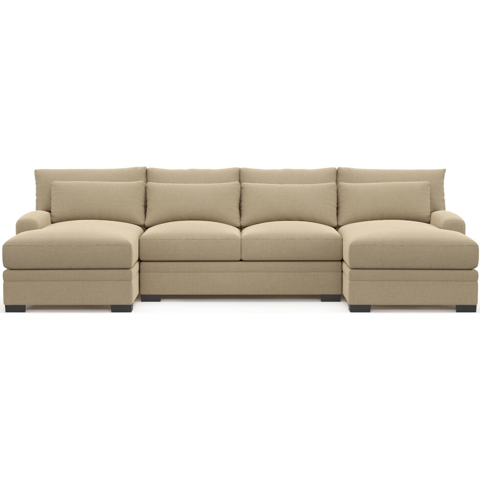 winston light brown sectional   