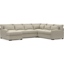 winston light brown sectional   