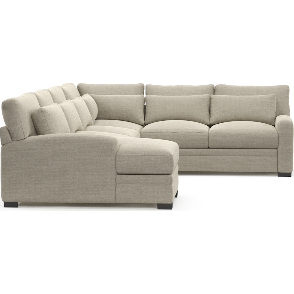 winston light brown sectional   