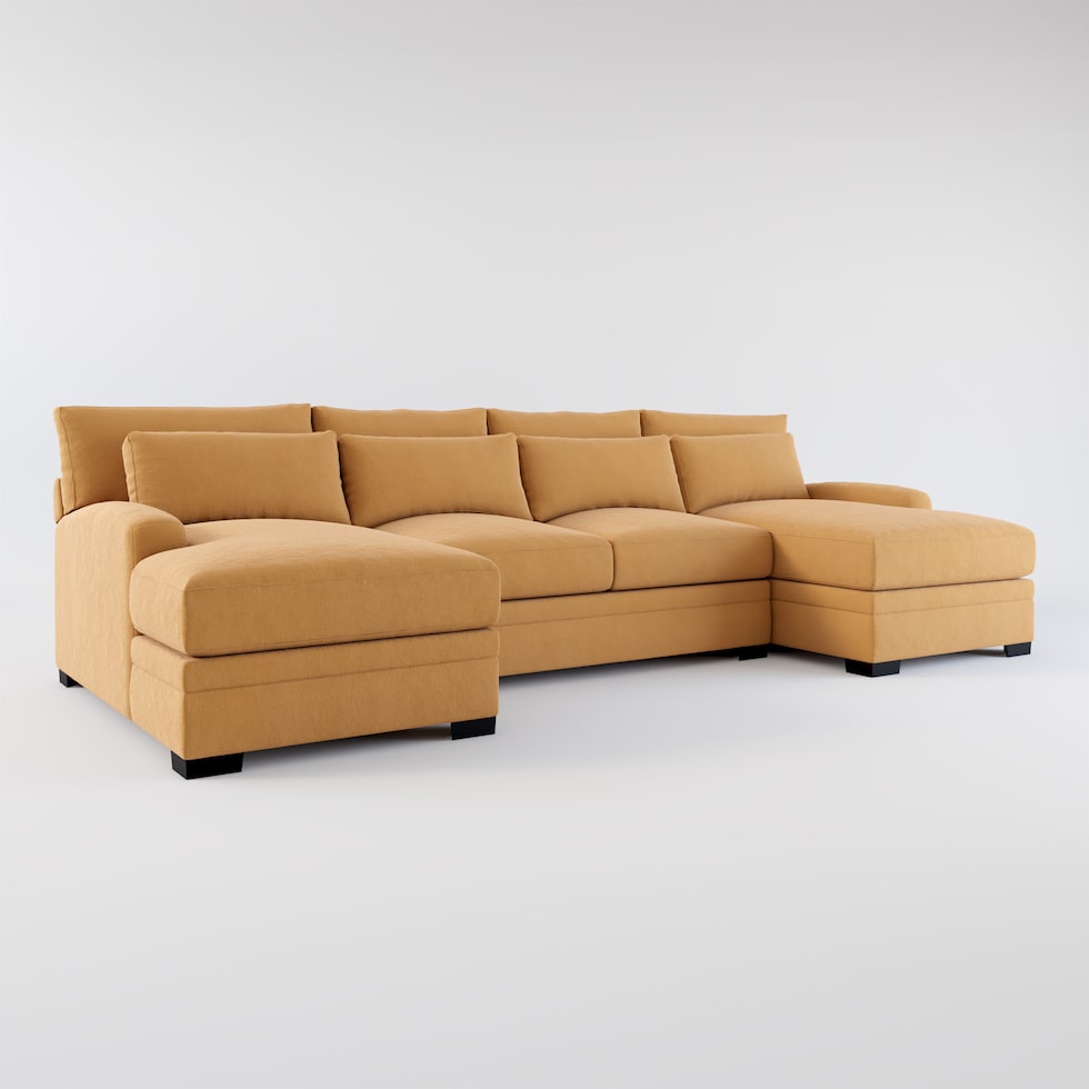 winston light brown sectional web   