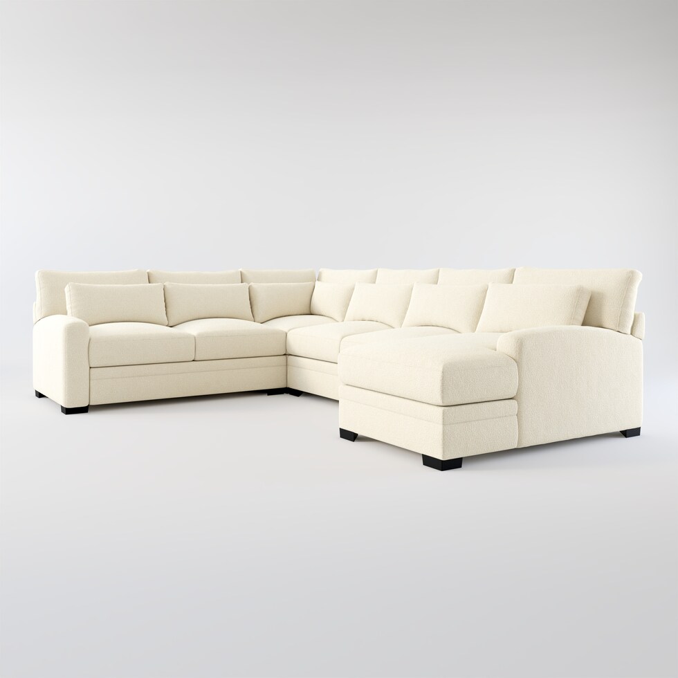 winston light brown sectional web   