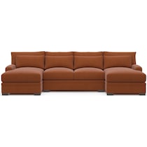 winston orange sectional   