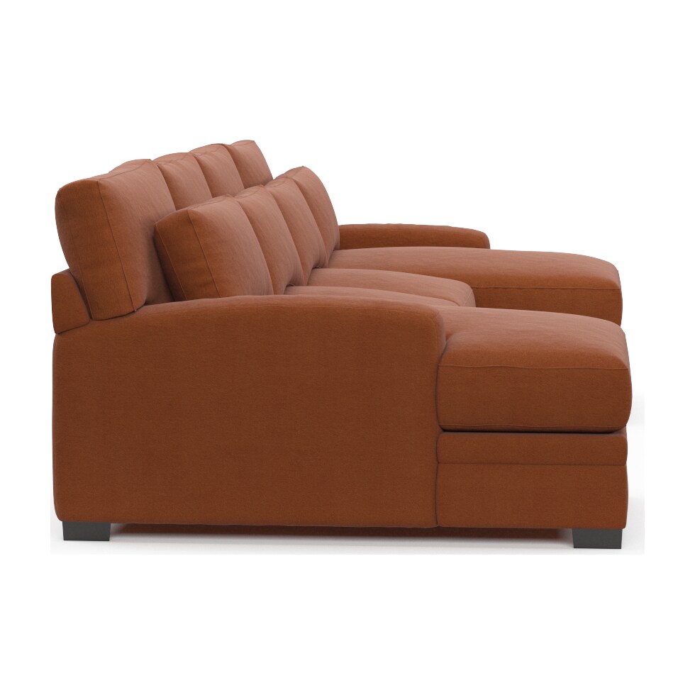 winston orange sectional   
