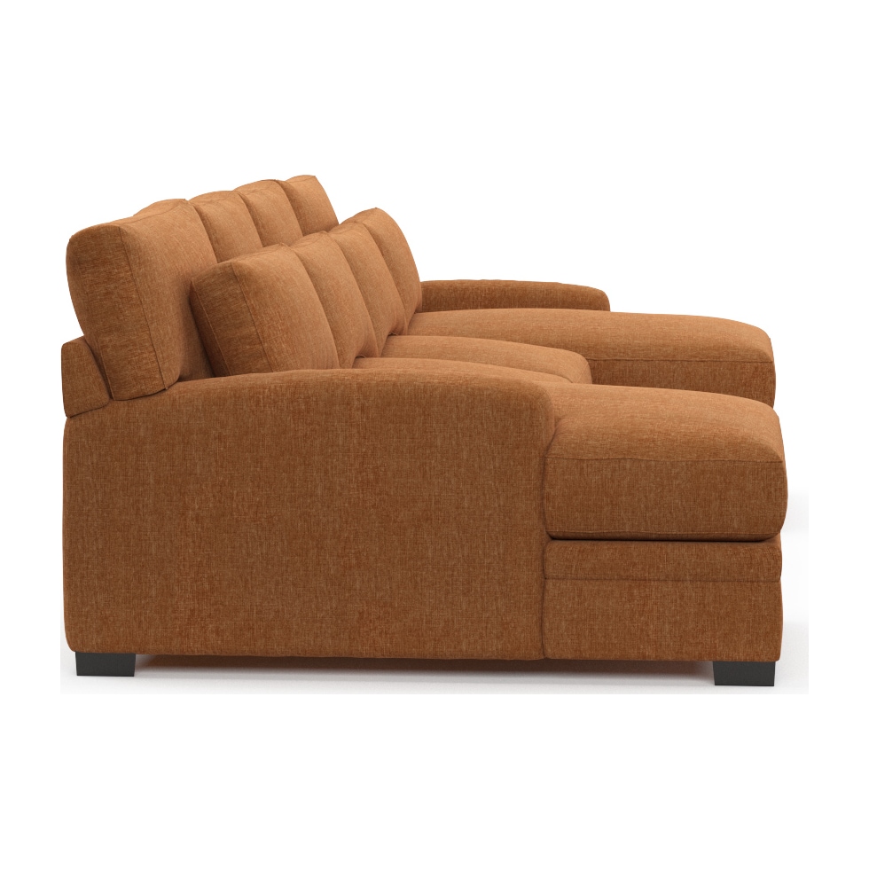 winston orange sectional   