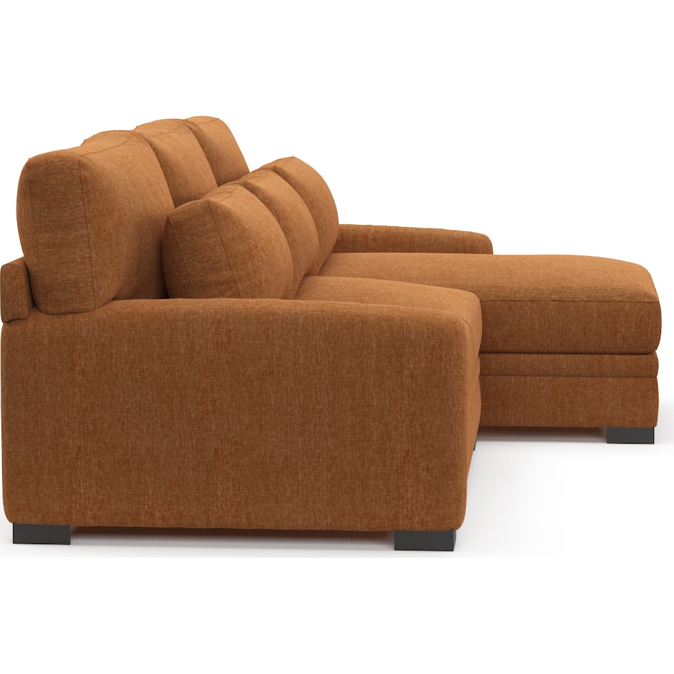 winston orange sectional   