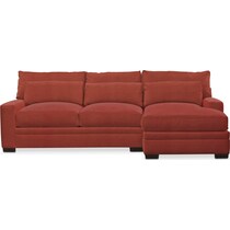 winston orange sectional   