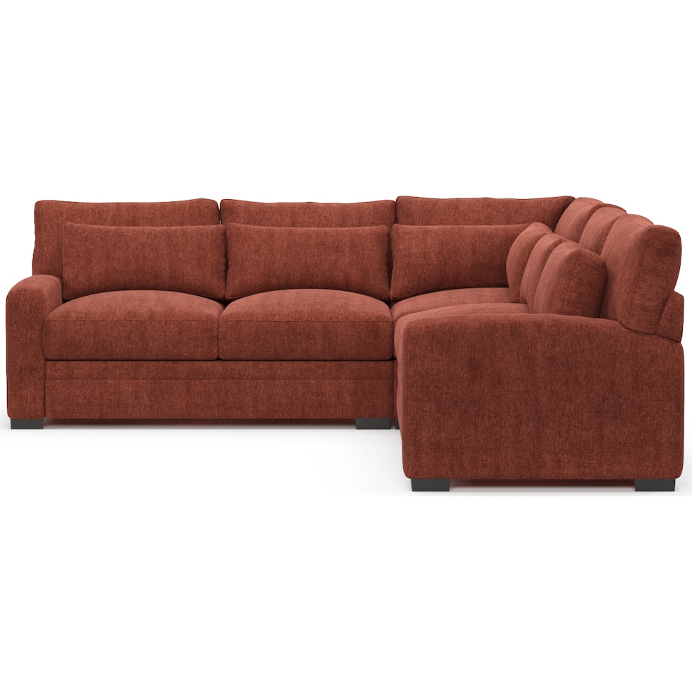 winston orange sectional   