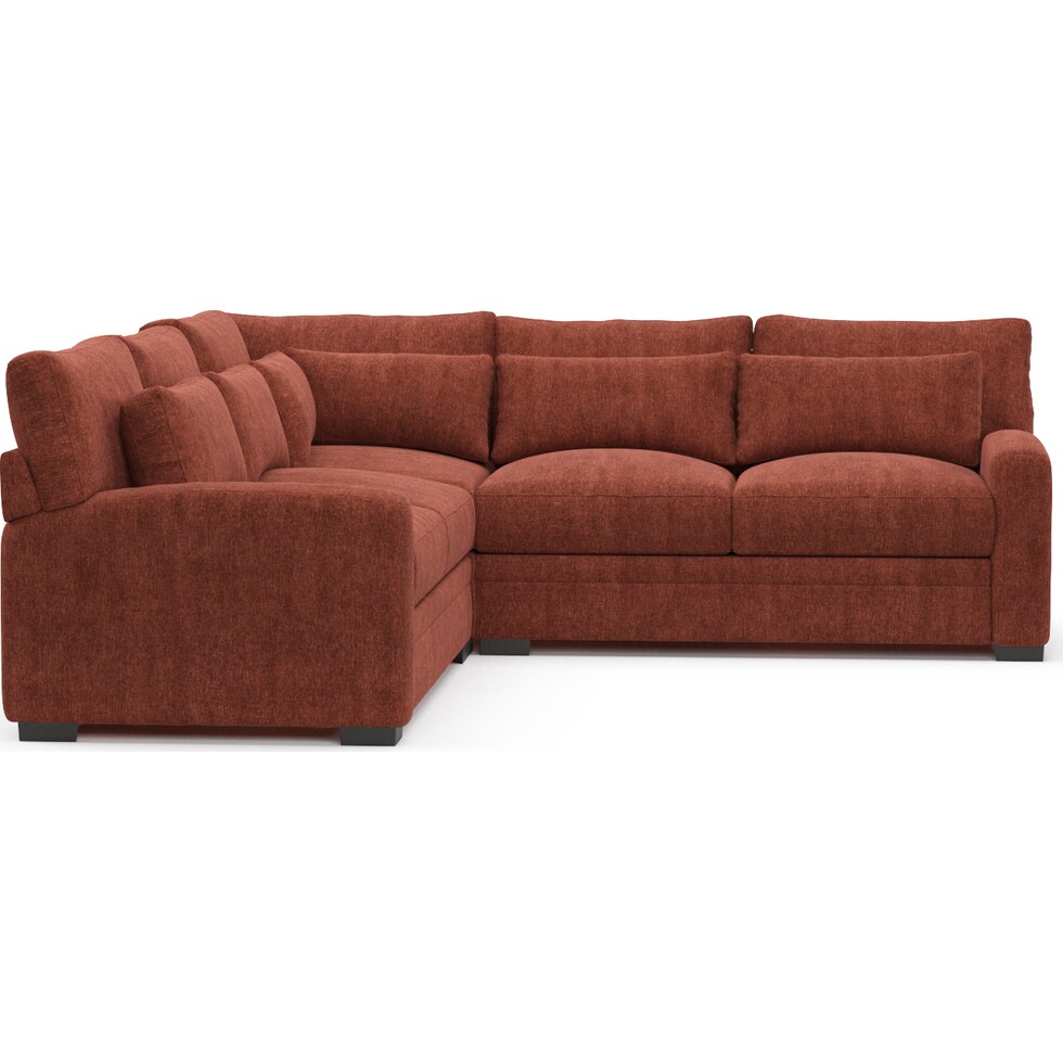 winston orange sectional   