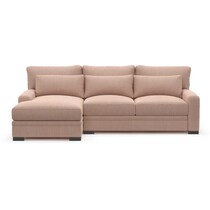 winston pink  pc sectional   