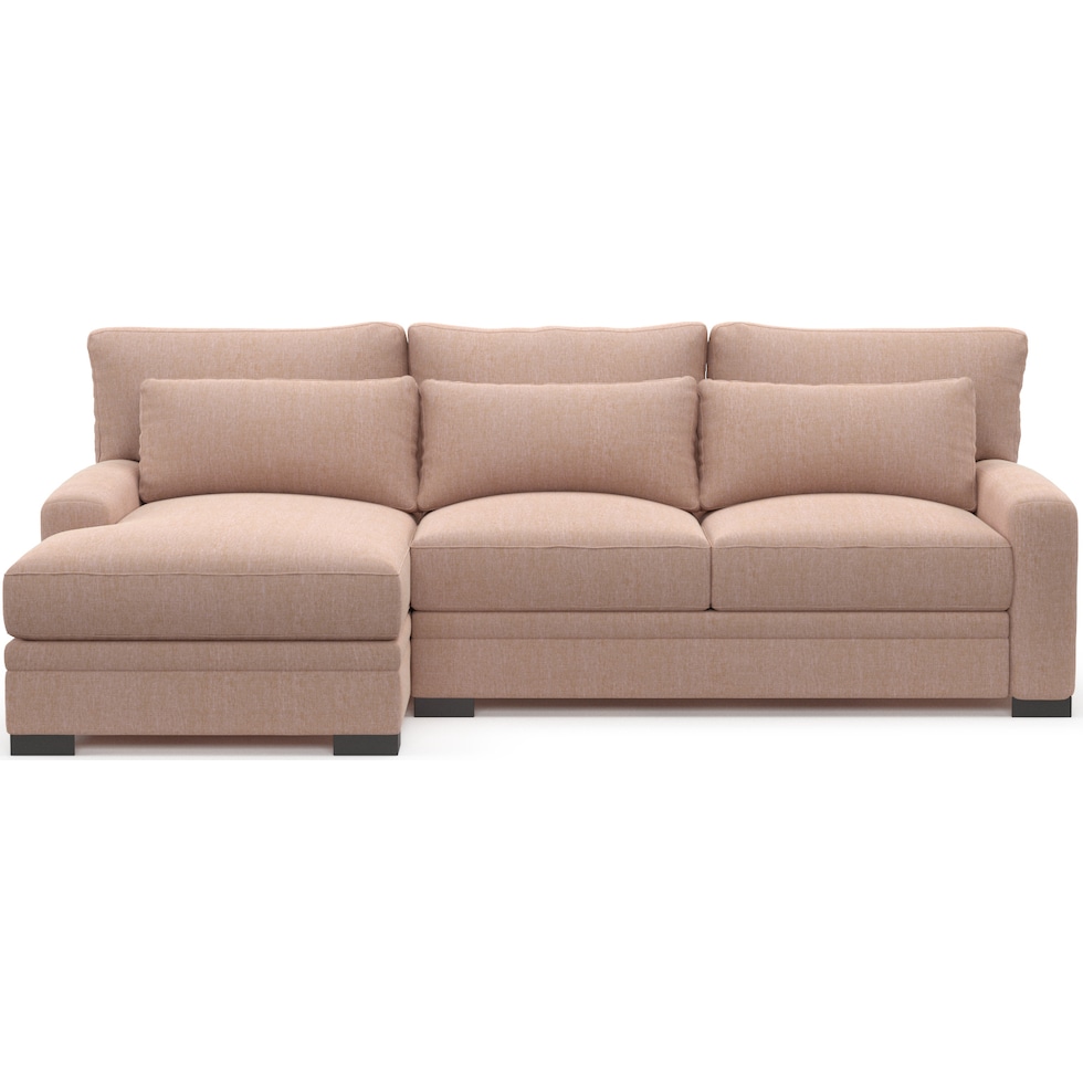 winston pink  pc sectional   