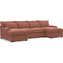 winston pink sectional   