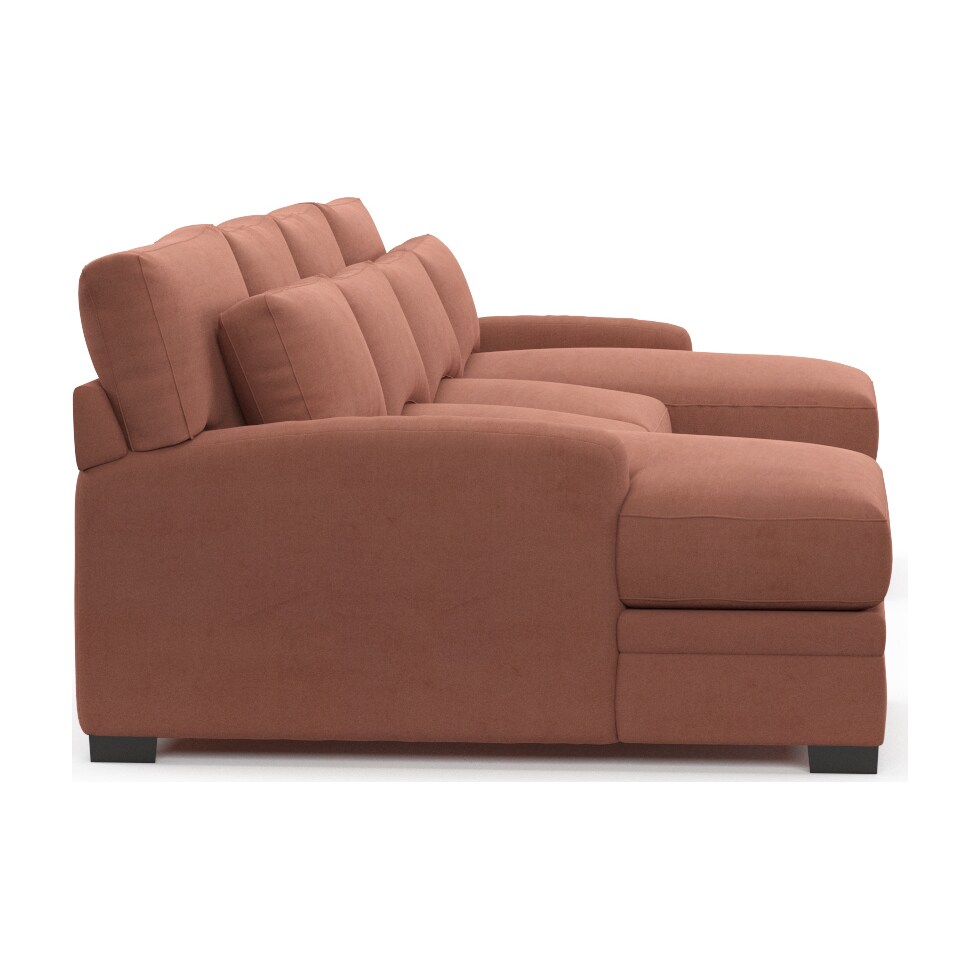 winston pink sectional   